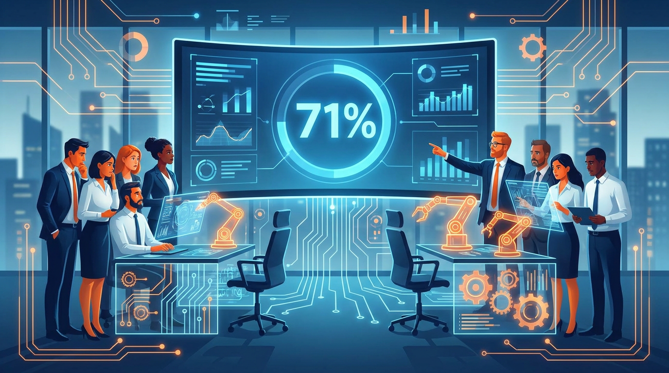 AI job displacement expectations — 71% overall, 70% among marketers